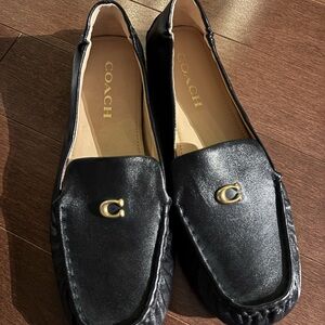 Coach Black Ronnie Leather Loafers for Women